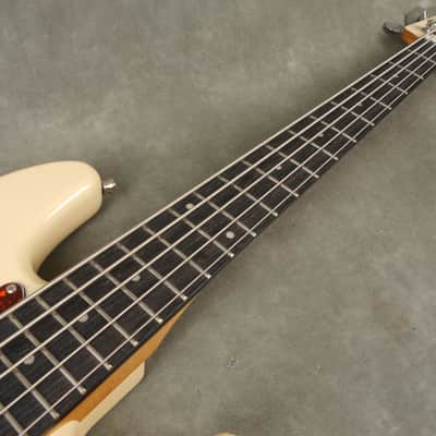 Harley Benton PJ-75 5-String Bass Guitar - White - 2nd Hand image 11