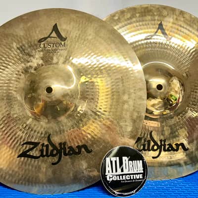Zildjian 15" A Custom Mastersound Hi-Hat Cymbals (Pair) 2004 - Present - Brilliant - NOS - 1148 Grams Top / 1616 Grams Bottom image 1