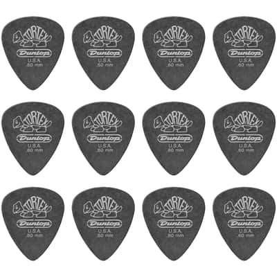 488P60 Tortex Pitch Black 0,60 mm Sachet de 12 Dunlop image 1