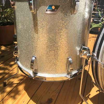 Ludwig 70's 3 ply Vintage Drum Kit 24, 13, 16 1970 Silver Sparkle image 6