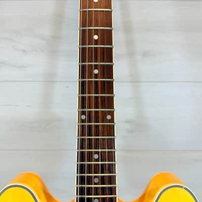 Jay Turser JT137DC Semi-Hollow Electric Guitar – Natural Finish – ES-Style Tone on a Budget image 4