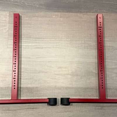 K&M 18810 Omega Table-Style Keyboard Stand, Ruby Red W/ included K&M Laptop Holder AND K&M iPad Mic Stand Holder image 13