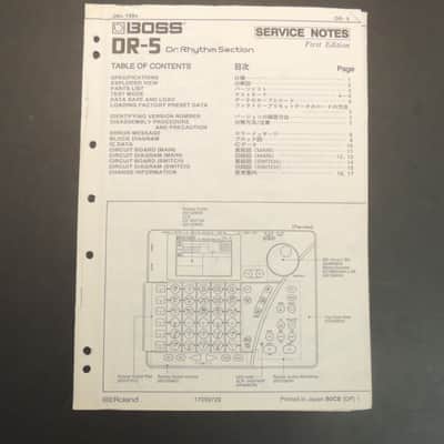 Boss DR-5 Service Notes [Three Wave Music]