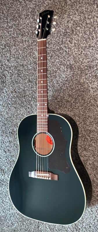 2022 Gibson 1950 S J45 Ebony Black acoustic electric guitar made in the usa ohsc image 1