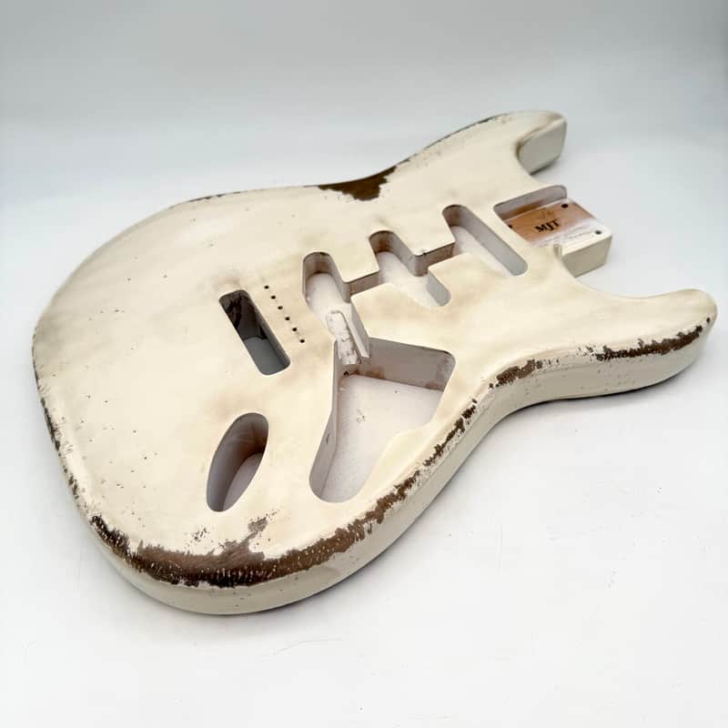 MJT Stratocaster Body Alder Relic Nitro Olympic White mjt6617 image 1