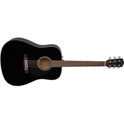 Fender CD-60S Black, Dreadnought Body, Solid Top Acoustic Guitar image 4