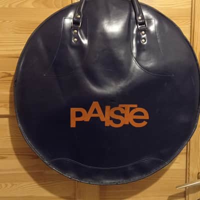 Paiste Rare,Vintage 22" Leatherette Premium Cymbal Bag 1982 - Dark Blue 🔵 / Orange 🧡 image 3