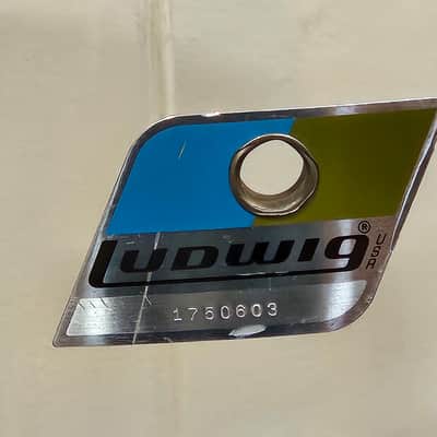 Vintage 70s Ludwig Clear Vistalite 12x15 Concert Tom 1970s Blue/Olive Badge No Cracks image 2