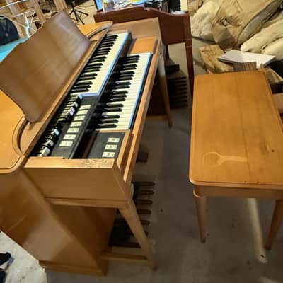 Hammond M3 Organ 1958 Blonde with External Speaker image 5