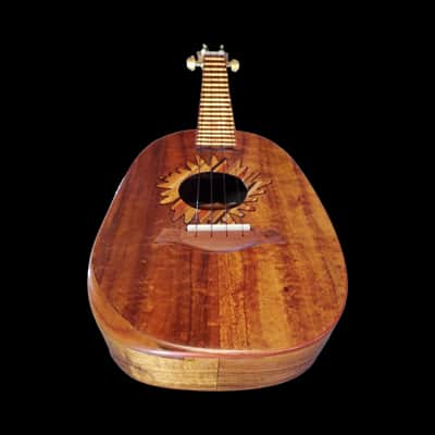 Solid Koa Pineapple Tenor Ukulele with Hardwood Inlays image 3