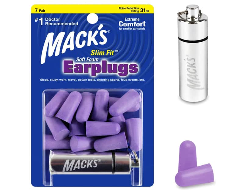 Mack’s Slim Fit Soft Foam Earplugs - 7 Pairs with Travel Case image 1