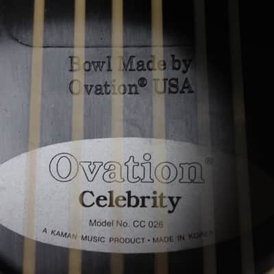 Ovation CC026 Celebrity Cutaway Acoustic-Electric Guitar w/ OHSC #25467 image 6