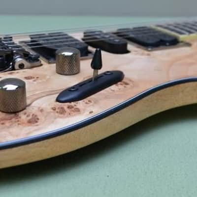 Ibanez S-Series S770PB Poplar Burl Natural Flat Guitar with Wizard II 3 Piece Maple Neck image 5