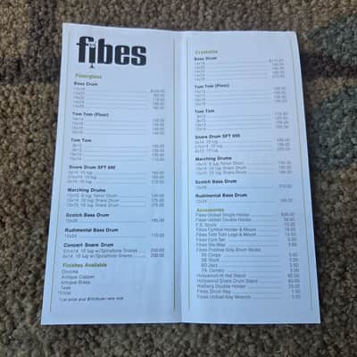 Vintage 1972 Fibes Drum Price List! Rare, Original Case Candy! image 2