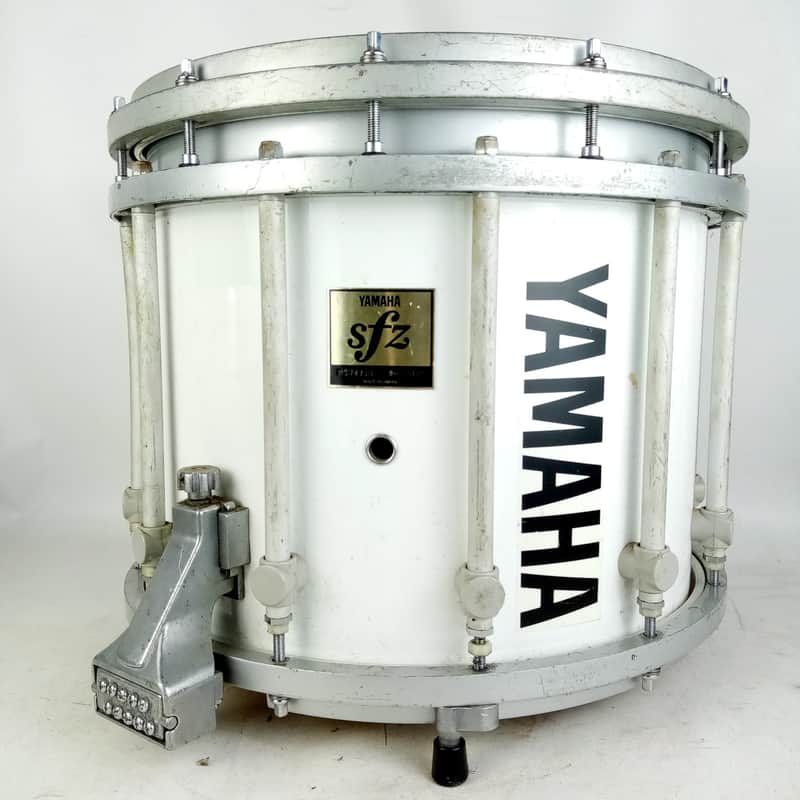 Yamaha 12x14" SFZ 9400 Marching Snare Drum Piano White Japan Die-Cast Rims/Hoops image 1