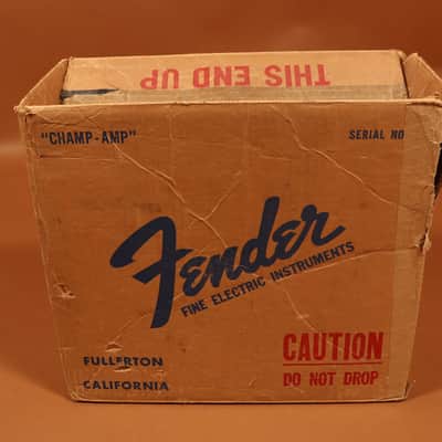1965 Fender Champ Amp AA764 - Blackface - All Original - Incl. Original Shipping Box & Leather Cover image 7