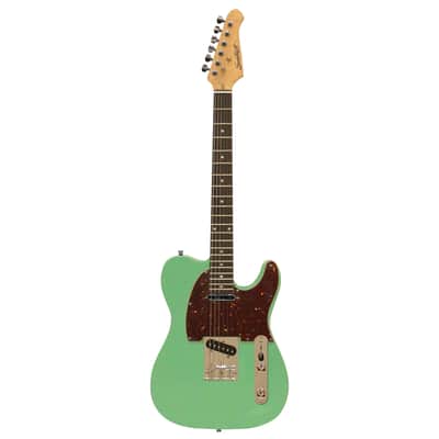 Sawtooth ET Series Electric Guitar, Surf Green with Tortoise Pickguard image 2