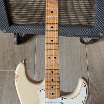 Fender Stratocaster 1975/1982 - a cool Olympic White Strat w/that Robin Trower feel & tone. image 8