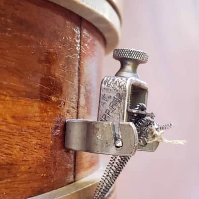 Thumb Rod Maple/Mahogany 12" Snare Drum Calf Heads Restored & Working image 3