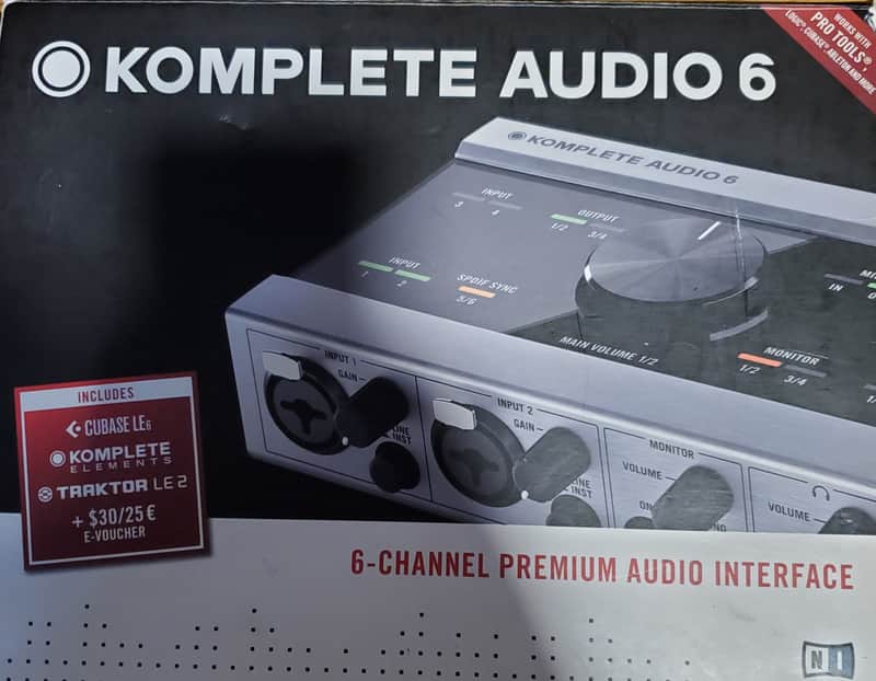 Native Instruments Komplete Audio 6 USB Audio Interface - Black/Silver - Licenses and Extras Included image 1