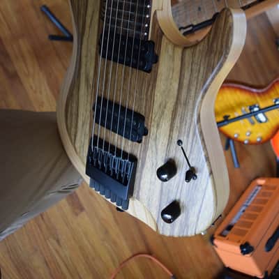 Kiesel Osiris 7 string guitar, Ultimate soft case, Korina & Ash, Great condition image 9