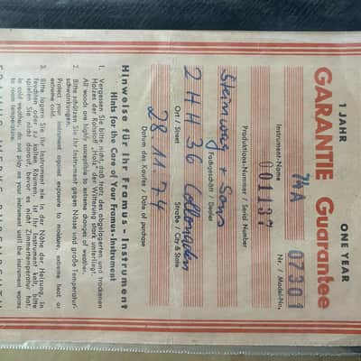 1974 Framus Billy Lorento Semi-acoustic guitar w/HSC and original warranty card - very rare! image 23