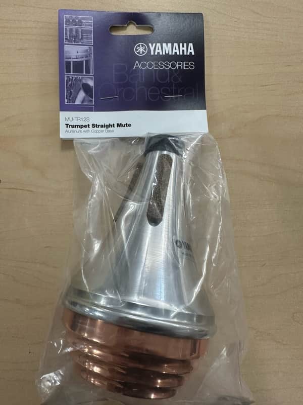 Yamaha MU-TR12S Trumpet Striaght Mute Copper Bottom 2010s - Silver image 1