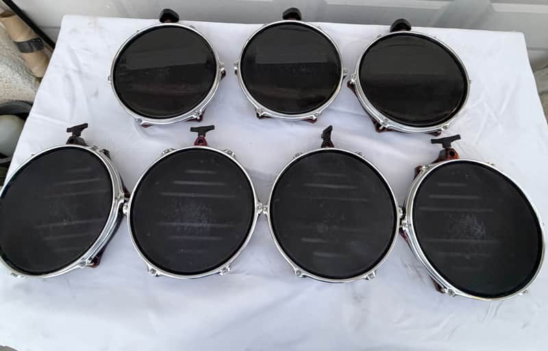 Pintech Lot of 7 10" Mesh / standard Electronic Pads Custom paint