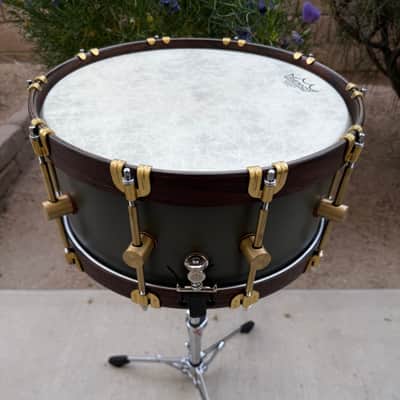 A&F Drum Co. Kimball Green Maple Club Snare Drum 14x6.5 image 3