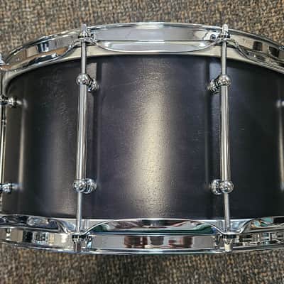 SJC Custom Maple Snare Drum 2023 Black 7x14 image 6