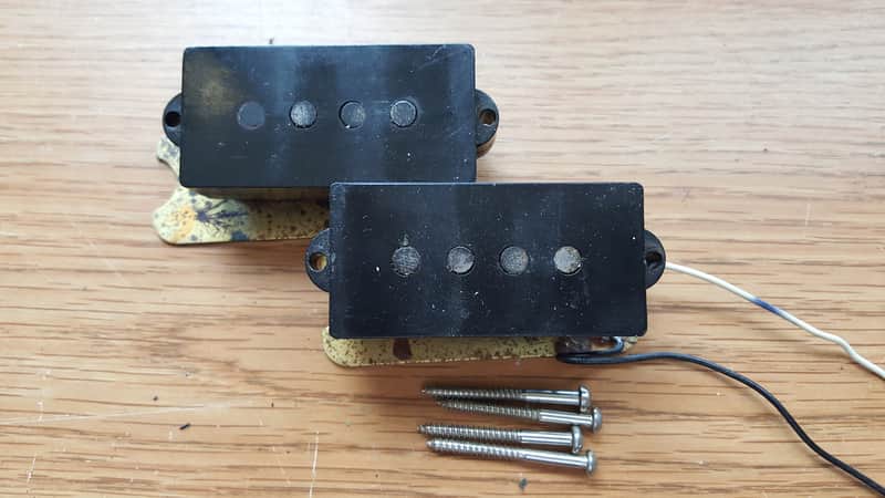 Vintage 1971 Fender Precision Bass Pickups - 1970's P Bass Gray Bottom Pickup image 1