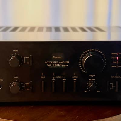 πΆβ¨ Sansui AU-D707G Extra Integrated Amplifier w/ Wood Cabinet (100V JDM) + Step-Down Transformer β Serviced, Fully Tested, Plug-and-Play image 1
