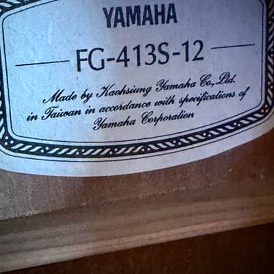 Yamaha FG-413S-12 Acoustic 12-string Guitar image 6