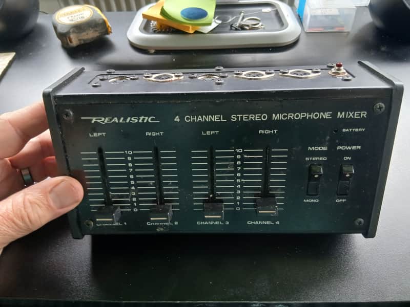 Realistic 32-115 4 channel mic mixer 1980's image 1