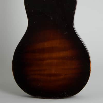 Unlabelled Lap Steel Electric Guitar, made by Harmony (1939), black gig bag case. image 4
