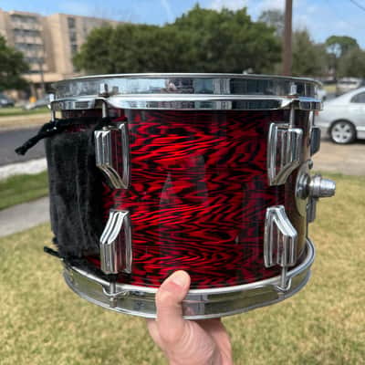1960s Rogers Holiday Cleveland 12-12-16-20 Red Onyx Drum Set image 12