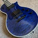 RARE ESP E-II Eclipse Marine Blue w/ Factory Satin Neck GORGEOUS AAAAA Figured Quilted Maple Top