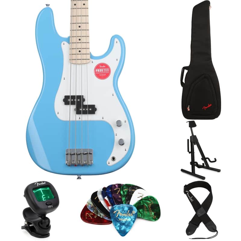 Squier Sonic Precision Bass Essentials Bundle - California Blue image 1