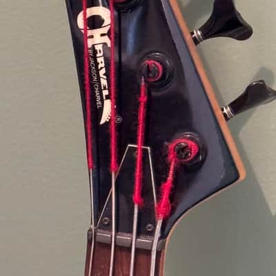 Charvel Vintage 80's Charvel / Jackson 2B Lefty 4 String Bass Guitar Made in Japan MIJ Left Handed W/ Case  - White image 3
