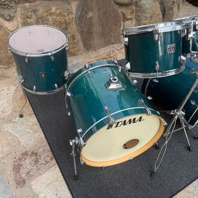 Tama Superstar Classic Maple Blue / Aqua 5pc Double Bass Drum Set kit !! image 18