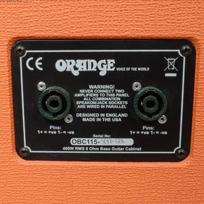 Orange - OBC115 - Bass Cabinet - 400W 1x15 - USED image 7