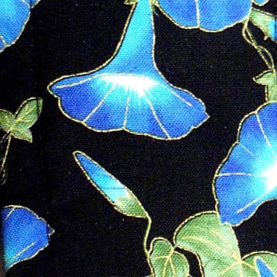 Blue Morning Glory Folk Country Artisan Handmade Guitar Strap Luminous Look image 6