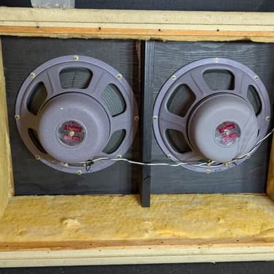 Fender 2x12 speaker cab. Early 1960s - Rough white/blonde/cream tolex image 2