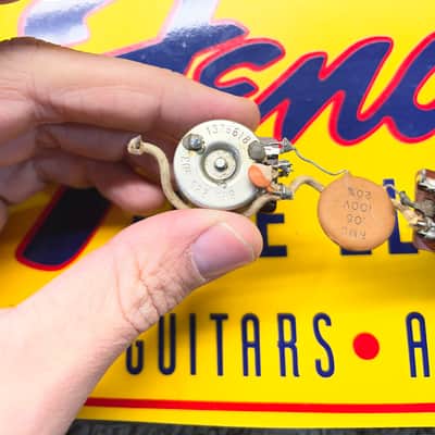Vintage Fended 1966 Telecaster Electric Guitar Pots Fender image 3