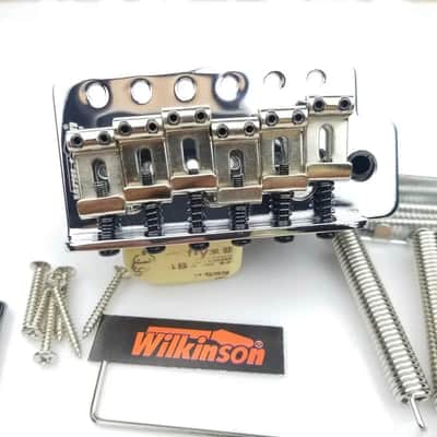 Wilkinson Chrome Vintage Guitar Strat Style Bridge Tremolo System image 4