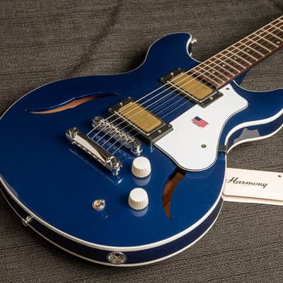 Harmony Comet Midnight Blue Semi-Hollow RW 2025 Electric w/Mono Vertigo Bag image 3