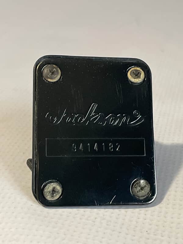 1990's Made in Japan Jackson Professional Stealth Series Dinky Guitar Factory Black Neckplate & Screws image 1