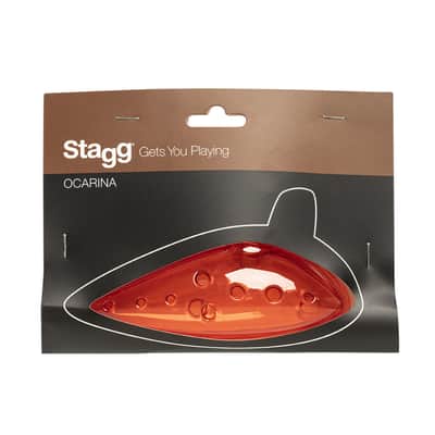 Stagg Red Plastic Ocarina 10-holes image 3