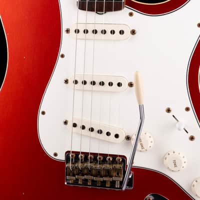 Used 2021 Fender Custom Shop Limited Edition Double-Bound Stratocaster Journeyman Relic Aged Candy Tangerine with Case image 4