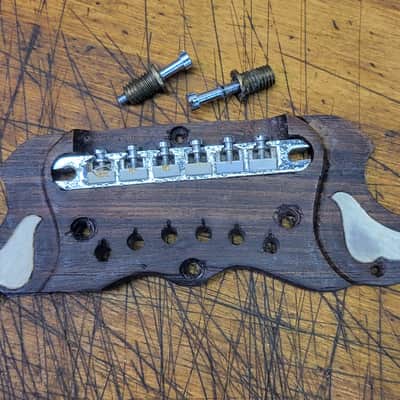 Ibanez Vintage RARE 1970's Ibanez Ventura J200 Style Jumbo Guitar Adjustable Bridge Tailpiece with studs Luthier Parts image 1